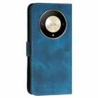 For Honor X50 / X9b YX0080 Grid Butterfly Embossed Pattern Flip Leather Phone Case with Lanyard(Dark Blue) - 3