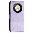 For Honor X50 / X9b YX0080 Grid Butterfly Embossed Pattern Flip Leather Phone Case with Lanyard(Light Purple) - 3