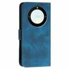 For Honor X40 5G / X9a 5G YX0080 Grid Butterfly Embossed Pattern Flip Leather Phone Case with Lanyard(Dark Blue) - 3