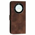 For Honor X40 5G / X9a 5G YX0080 Grid Butterfly Embossed Pattern Flip Leather Phone Case with Lanyard(Coffee) - 3