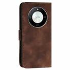 For Honor X50 YX0080 Grid Butterfly Embossed Pattern Flip Leather Phone Case with Lanyard(Coffee) - 3