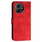 For Honor X50i+ YX0080 Grid Butterfly Embossed Pattern Flip Leather Phone Case with Lanyard(Red) - 3