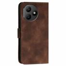 For Honor X50i+ YX0080 Grid Butterfly Embossed Pattern Flip Leather Phone Case with Lanyard(Coffee) - 3