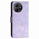 For Honor X50i+ Grid Butterfly Embossed Pattern Leather Phone Case with Lanyard(Light Purple) - 3