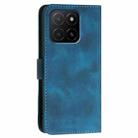 For Honor X5b / X5b Plus Global Grid Butterfly Embossed Pattern Leather Phone Case with Lanyard(Dark Blue) - 3