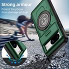 For Google Pixel 8 Sliding Camshield TPU Hybrid PC Magnetic Holder Phone Case(Dark Green) - 2