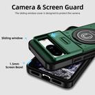 For Google Pixel 8a Sliding Camshield TPU Hybrid PC Magnetic Holder Phone Case(Dark Green) - 2