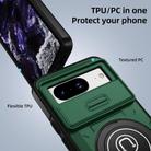 For Google Pixel 8a Sliding Camshield TPU Hybrid PC Magnetic Holder Phone Case(Dark Green) - 3