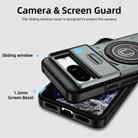 For Google Pixel 8a Sliding Camshield TPU Hybrid PC Magnetic Holder Phone Case(Grey) - 3