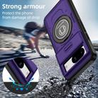 For Google Pixel 8a Sliding Camshield TPU Hybrid PC Magnetic Holder Phone Case(Purple) - 2