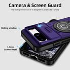For Google Pixel 8a Sliding Camshield TPU Hybrid PC Magnetic Holder Phone Case(Purple) - 3