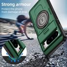 For Google Pixel 8 Pro Sliding Camshield TPU Hybrid PC Magnetic Holder Phone Case(Dark Green) - 2