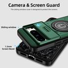 For Google Pixel 8 Pro Sliding Camshield TPU Hybrid PC Magnetic Holder Phone Case(Dark Green) - 3