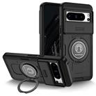 For Google Pixel 8 Pro Sliding Camshield TPU Hybrid PC Magnetic Holder Phone Case(Black) - 1