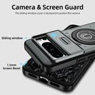 For Google Pixel 8 Pro Sliding Camshield TPU Hybrid PC Magnetic Holder Phone Case(Grey) - 3