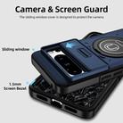 For Google Pixel 8 Pro Sliding Camshield TPU Hybrid PC Magnetic Holder Phone Case(Dark Blue) - 3