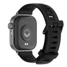 For Huawei Watch Fit3 MIJOBS Flat Hole Silicone Watch Band(Black) - 3