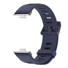 For Huawei Watch Fit3 MIJOBS Flat Hole Silicone Watch Band(Midnight Blue Black) - 2