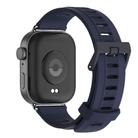 For Huawei Watch Fit3 MIJOBS Flat Hole Silicone Watch Band(Midnight Blue Black) - 3