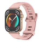 For Huawei Watch Fit3 MIJOBS Flat Hole Silicone Watch Band(Pink Rose Gold) - 1