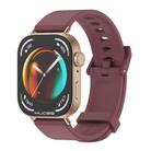 For Huawei Watch Fit3 MIJOBS Solid Color Silicone Watch Band(Wine Red Rose Gold) - 1