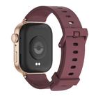 For Huawei Watch Fit3 MIJOBS Solid Color Silicone Watch Band(Wine Red Rose Gold) - 3