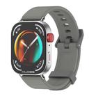 For Huawei Watch Fit3 MIJOBS Solid Color Silicone Watch Band(Khaki Grey Silver) - 1