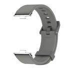 For Huawei Watch Fit3 MIJOBS Solid Color Silicone Watch Band(Khaki Grey Silver) - 2