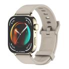 For Huawei Watch Fit3 MIJOBS Solid Color Silicone Watch Band(Gray Light Gold) - 1