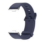 For Huawei Watch Fit3 MIJOBS Solid Color Silicone Watch Band(Dark Blue Silver) - 2