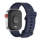 For Huawei Watch Fit3 MIJOBS Solid Color Silicone Watch Band(Dark Blue Silver) - 3