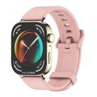 For Huawei Watch Fit3 MIJOBS Solid Color Silicone Watch Band(Pink Light Gold) - 1