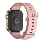 For Huawei Watch Fit3 MIJOBS Solid Color Silicone Watch Band(Pink Light Gold) - 3