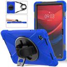 For Lenovo Tab M11 /Xiaomi Pad 11 2024 Rotatable Holder Silicone Hybrid PC Tablet Case with Shoulder Strap(Blue) - 1