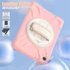 For Lenovo Tab 10.1 2025 / ZhaoYang K10c Rotatable Holder Silicone Hybrid PC Tablet Case with Shoulder Strap(Pink) - 3