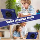 For Lenovo Tab K11 Plus Rotatable Holder Silicone Hybrid PC Tablet Case with Shoulder Strap(Navy Blue) - 3