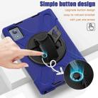 For Lenovo Tab K11 Plus Rotatable Holder Silicone Hybrid PC Tablet Case with Shoulder Strap(Navy Blue) - 5