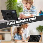 For Lenovo Tab K11 Plus Rotatable Holder Silicone Hybrid PC Tablet Case with Shoulder Strap(Black) - 3