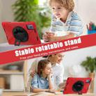 For Lenovo Tab K11 Plus Rotatable Holder Silicone Hybrid PC Tablet Case with Shoulder Strap(Red) - 3