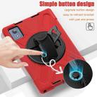 For Lenovo Tab K11 Plus Rotatable Holder Silicone Hybrid PC Tablet Case with Shoulder Strap(Red) - 5