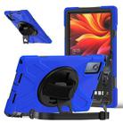 For Lenovo Tab K11 Plus Rotatable Holder Silicone Hybrid PC Tablet Case with Shoulder Strap(Blue) - 2