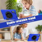 For Lenovo Tab K11 Plus Rotatable Holder Silicone Hybrid PC Tablet Case with Shoulder Strap(Blue) - 3