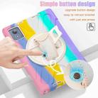 For Lenovo Tab K11 Plus Rotatable Holder Silicone Hybrid PC Tablet Case with Shoulder Strap(Colorful Pink) - 5
