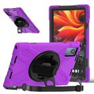 For Lenovo Tab K11 Plus Rotatable Holder Silicone Hybrid PC Tablet Case with Shoulder Strap(Purple) - 2