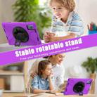 For Lenovo Tab K11 Plus Rotatable Holder Silicone Hybrid PC Tablet Case with Shoulder Strap(Purple) - 3