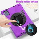 For Lenovo Tab K11 Plus Rotatable Holder Silicone Hybrid PC Tablet Case with Shoulder Strap(Purple) - 5