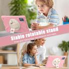 For Lenovo Tab K11 Plus Rotatable Holder Silicone Hybrid PC Tablet Case with Shoulder Strap(Pink) - 3