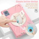For Lenovo Tab K11 Plus Rotatable Holder Silicone Hybrid PC Tablet Case with Shoulder Strap(Pink) - 5