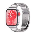 For Huawei Watch Fit3 MIJOBS Three-Beads Stainless Steel Watch Band(Silver) - 1