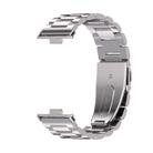For Huawei Watch Fit3 MIJOBS Three-Beads Stainless Steel Watch Band(Silver) - 2